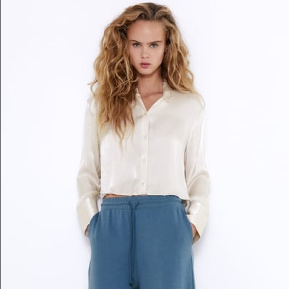 Zara Tops - ZARA SATIN EFFECT TOP